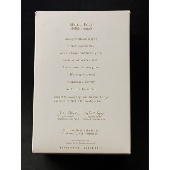 2011 Hallmark Keepsake Ornament Eternal Love Holiday Angel Series Christmas HM11 - Picture 4 of 4